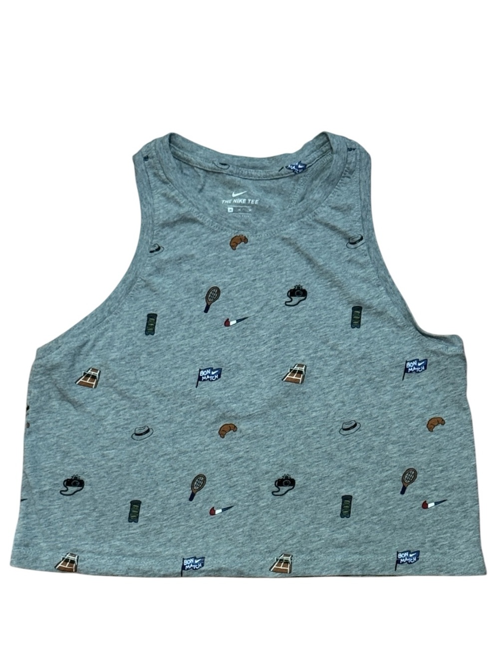 Nike Grey French Open Tennis Image Tank